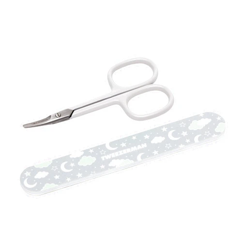 Tweezerman Baby Nail Scissors with Bear File (Color May Vary)