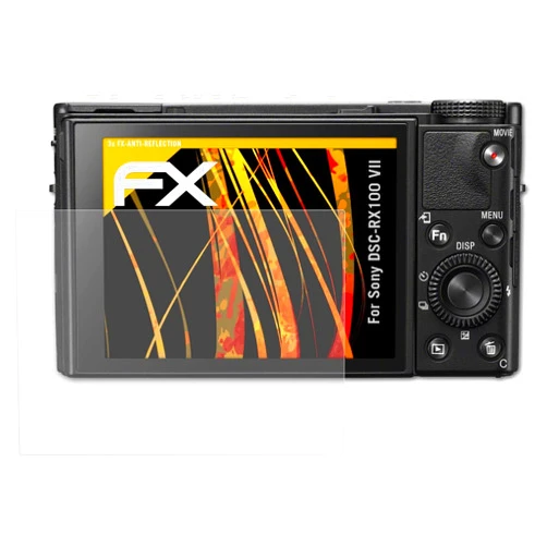 AtFoliX Screen Protector compatible with Sony DSC-RX100 VII Screen Protection Film, anti-reflective and shock-absorbing FX Protector Film (3X)