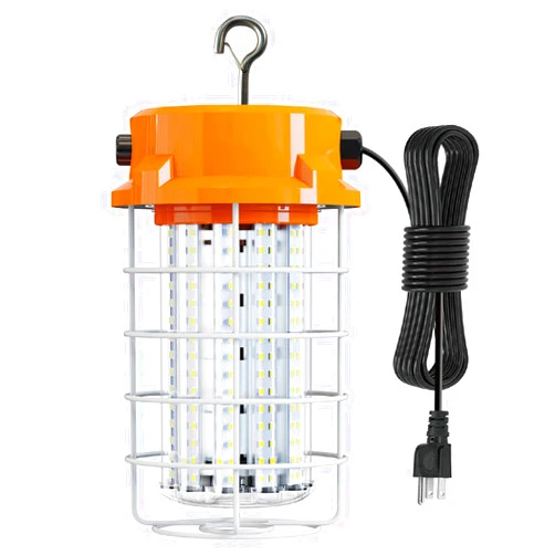 RIUVAO LED Temporary Work Light 100W 15000Lm 5000K Daylight White High Bay led Construction Light with Hook Portable Linkable Durable LED Job Site Lighting for Damp Location Indoor Outdoor Area Lighting