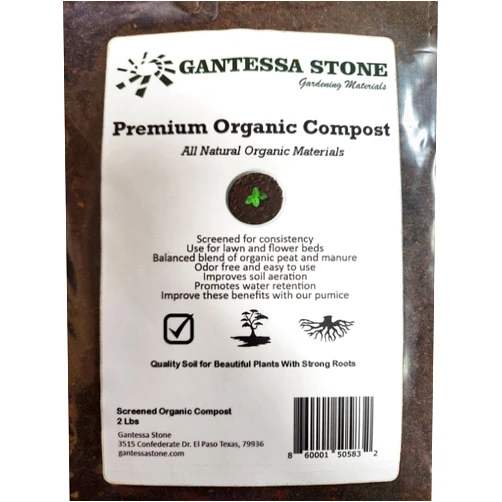 Gantessa Stone Premium Organic Compost Screened 2 lbs