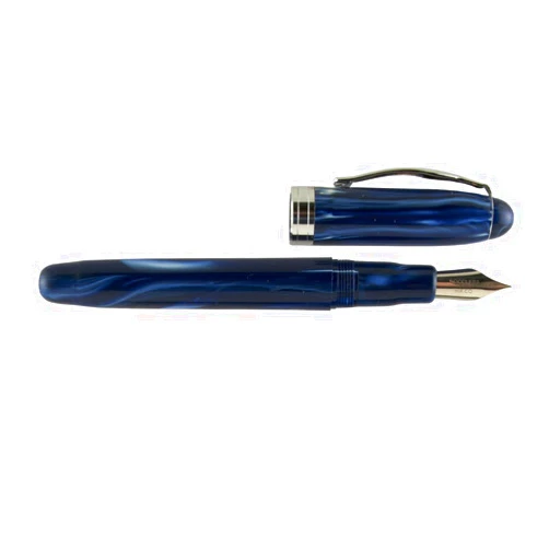NOODLER'S Luxury Brands Noodler's Ahab Flex Nib Fountain Pen Lapis Medieval, Blue and Black, Fine Nib (15027)