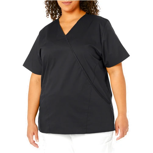 WonderWink Women's Wonderwork Women's Mock Wrap Scrub Top