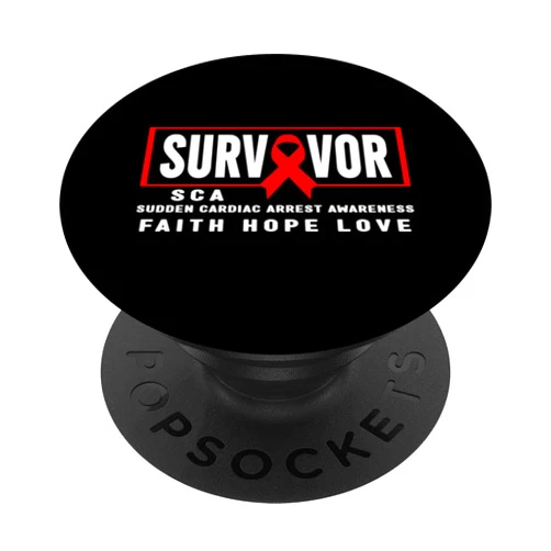 SCA Warrior - Sudden Cardiac Arrest Apparel. SCA Survivor Shirt - Sudden Cardiac Arrest SCA Awareness PopSockets Swappable PopGrip
