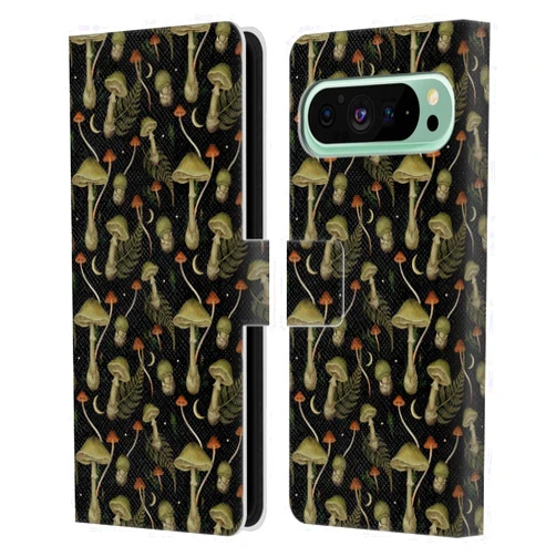 Head Case Designs Officially Licensed Episodic Drawing Death Cap Pattern Leather Book Wallet Case Cover Compatible with Google Pixel 9 Pro XL