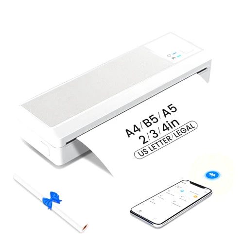 vretti Portable Printers Wireless for Travel, Wireless inkless Portable Printer with 304DPI, Portable Thermal Printer, Instant Printing, Inkless Printer for iOS&Android, Support US Letter&A4&B5