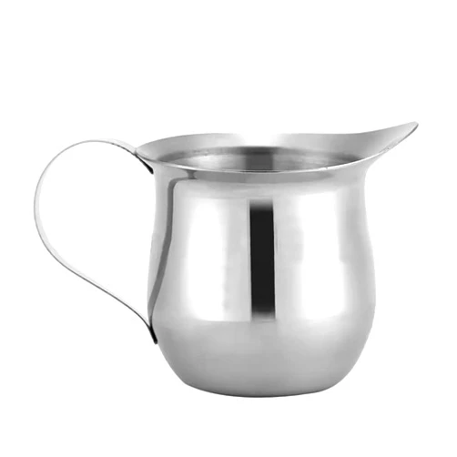 Bigwe Milk Frothing Pitcher,6oz Milk Steaming Pitcher,Stainless Steel Milk Frothing Pitcher for Espresso Machines,Polished Finished
