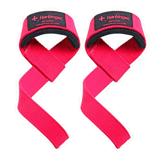 Harbinger Padded Cotton Lift Straps - Soft, Supportive Neotek Wrist Pads - 21.5