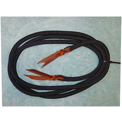 Big Sky Tack and Snacks Horse Tree Line Rope Sport Rein Loop Rein Slobber Strap Rein 10' or 11' White or Black