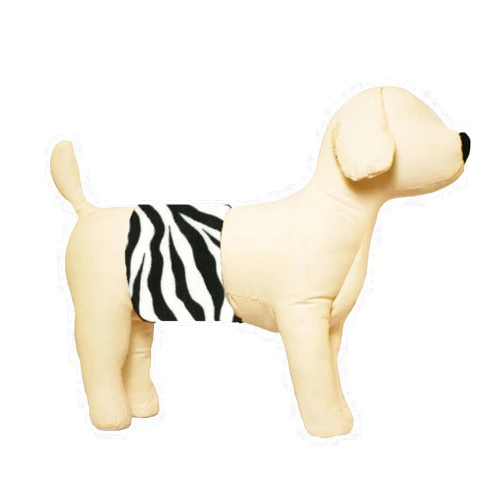 Cuddle Bands Premium Belly Band for Male Dog Incontinence and Housebreaking (Zebra Print) (X-Small 11-13 inches)