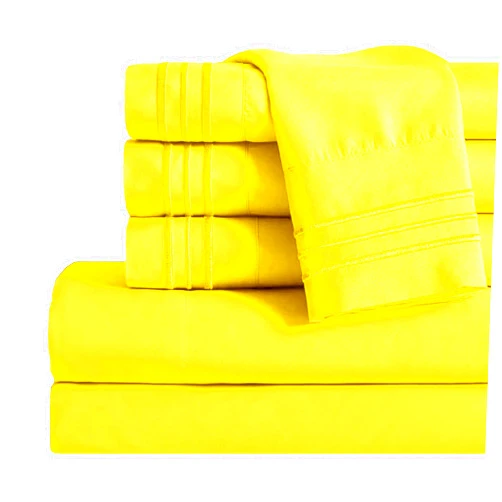 Mocassi King Sheet Set - Luxury Hotel 1800 Premier Bedding Sheets & Pillowcases - Ultra Soft Breathable & Cooling Bed Sheets - Deep Pocket - Wrinkle Resistant - 6 Piece Set - King, Yellow