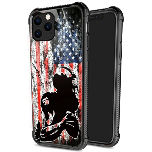 DJSOK Case Compatible with iPhone 12 Mini, American Football Flag Case for iPhone 12 Minis for Man Boys Girls Shockproof Rugged Cover Case for iPhone 12 Mini
