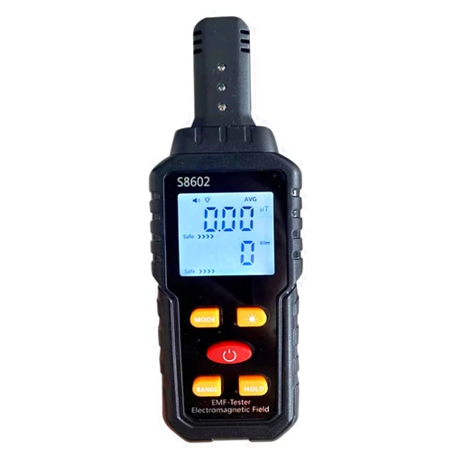 SHITOOMFE Geiger Counter Radiation Detector, Geiger Counter Radiation Detector, 3-in-1 LCD Display Nuclear with Sound & Light Alarm, Portable Monitor Meter for Home, Office, Outdoor, Indoor