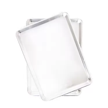 Nordic Ware Natural Aluminum Commercial Baker's Half Sheet, 2 pack, 2-Pack, Silver 2-Pack Half Sheet