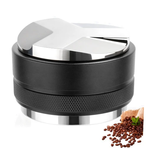 FOTRIC 58mm Coffee Distributor & Hand Tamper, Adjustable Depth Espresso Distributor Compatible with 58mm Espresso Portafilter, Professional Dual Head Coffee Leveler