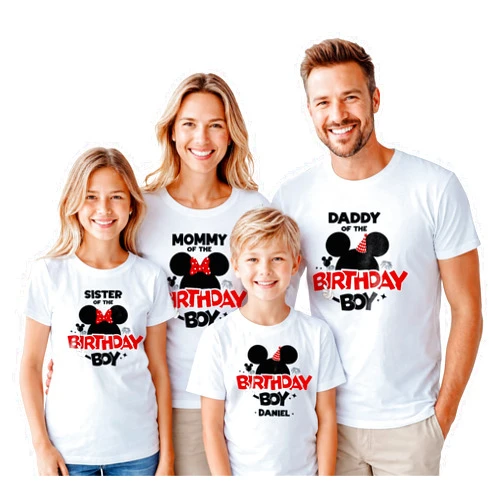 Tee Miracle Personalized Family Matching Birthday Shirts – Custom Name and Age T-Shirts for Kids, Toddlers, Youth and Adults