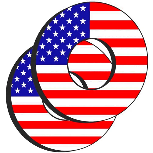 Gripdonuts.com® Premium MX Grip Donuts for Dirt Bike Motorcycle BMX - American Flag