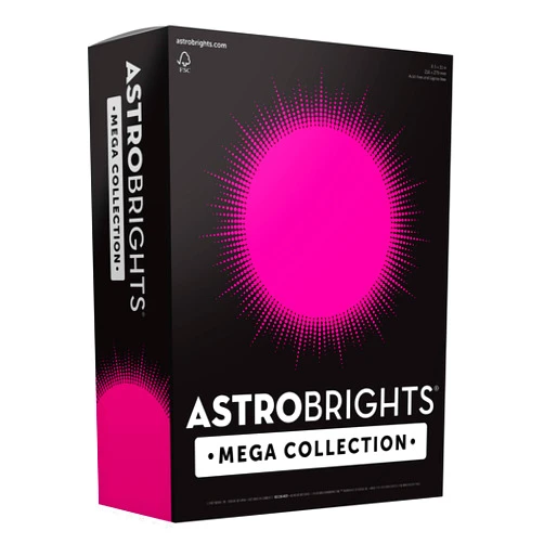 Astrobrights Mega Collection, Colored Paper, Bright Pink, 625 Sheets, 24 lb/89 gsm, 8.5