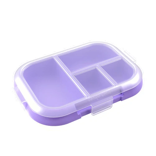Bentgo Replacement Tray Chill Kids Lunch Box - Reusable 4-Compartment Bento Box for Easy Meal Prep; 3.3 Cup Capacity; BPA-Free; Transparent Cover; For Ages 3+ (Confetti Edition - Vivid Orchid)