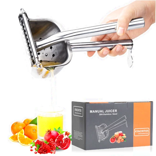 KYACHITOS Large Lemon Squeezer, 304 Stainless Steel Citrus Juicer, Heavy duty Manual Juicer For Citrus, Orange, lemon and Other Fruit
