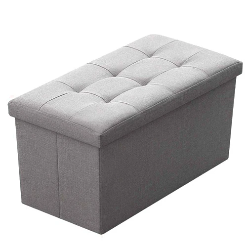 Camabel Folding Storage Ottoman Bench Cube Holds Up to 660lbs 30 inch Storage Bench with Memory Foam Seat Ottoman with Storage Footrest Padded Upholstered Tufted for Room BG364