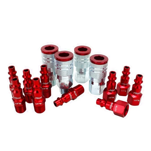 Milton S-314MKIT ColorFit Coupler & Plug Kit - (M-Style, Red) - 1/4
