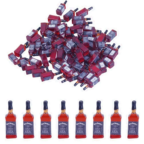 GNYOHUA 40Pcs Tiny Miniature Mini Beer Bottles Toys, 1:24 Dollhouse Kitchen Accessories Wine Decoration, Cute Wine Bottle Models for Fairy Garden Pub Bar Dolls House Tableware Decoration