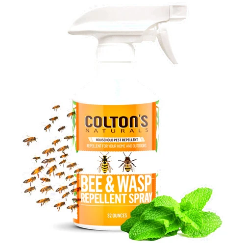 Colton's Naturals Colton’s Naturals - Bee and Wasp Repellent Spray - (32 OZ) - Natural, Bee and Wasp Deterrent - Quick and Easy Pest Control - Safe to Spray Around Children