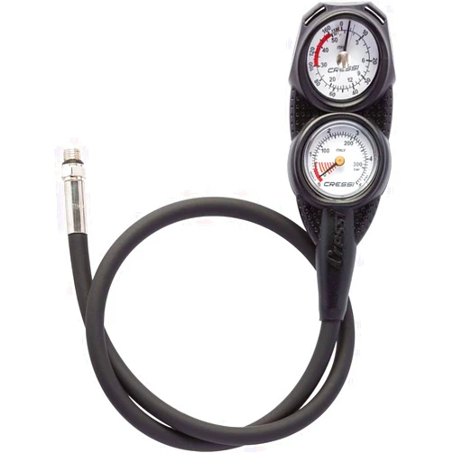 Cressi Scuba Diving Mini Console - Depth Gauge + Pressure Gauge - MiniConsole 2: made in Italy