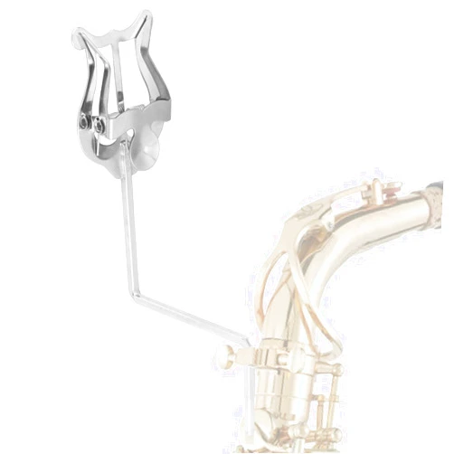 Anjetan Saxophone Music Clip, Stainless Steel Marching Sheet Holder for Alto Tenor Sax Lyre, Sax Clip Stand for Beginners and Professionals