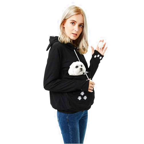 Felyong Unisex Pet Carrier Hoodie Cat Dog Pouch Holder Sweatshirt Shirt Top