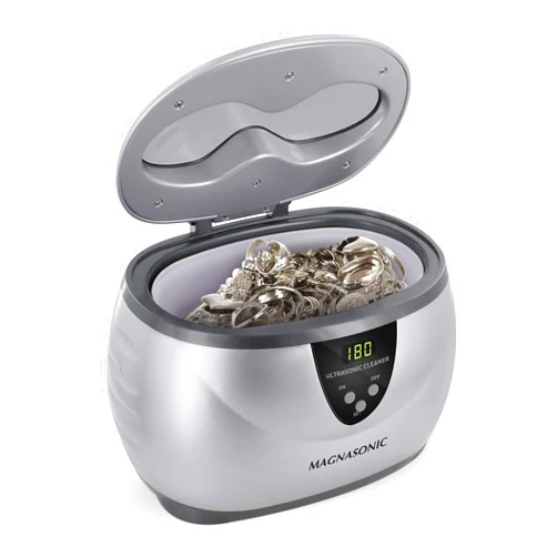 Magnasonic Professional Ultrasonic Jewelry Cleaner with Digital Timer and 20z Stainless Steel Tank for Eyeglasses, Rings, Earrings, Coins, Tools, Dentures, Hygiene Items (MGUC500)