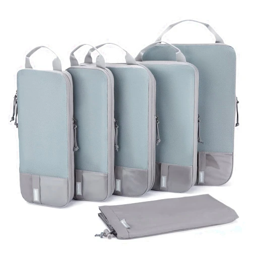 BAGSMART 6 Set/4 Set/2 Set Compression Packing Cubes for Travel, Lightweight Vacation Travel Essentials, Travel Accessories for Suitcase Organizer Bags Set, Durable Luggage Organizer Travel Bags