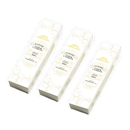 Candlestock Real Bayberry Taper Candle Pair 8 inch - Pure Bayberry and Pure Beeswax Blend - Dripless Taper Candle Pair - Bayberry Candle Bundle (3 Pairs (6 Candles))