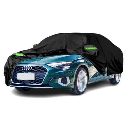Qnmittry Waterproof Car Covers Compatible with 2013-2024 Audi A3/S3, All Weather Custom-fit Car Cover with Zipper Door for Rain Snowproof UV Windproof Protection All Weather Car Cover