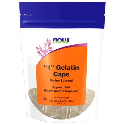 NOW Foods Supplements, Empty Gelatin Capsules, #1, Bovine Sourced, Filled by Weight, 500 Gel Capsules