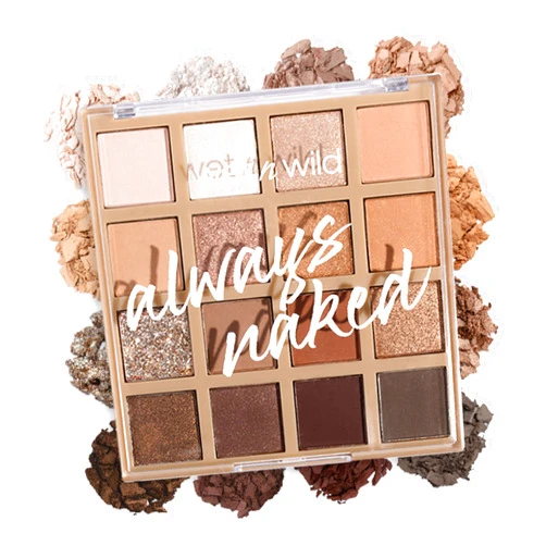 wet n wild Always Naked Palette, Nude Neutral Eye Makeup, Blendable, Warm And Cool Nude Pigments, Matte, Shimmer, Glitter, Creamy Smooth