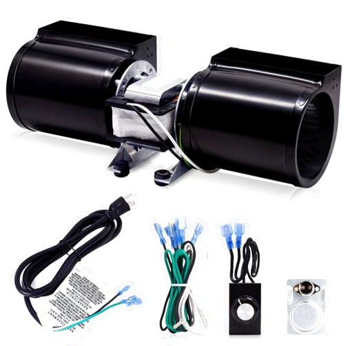 Hiorucet GFK160 GFK-160A Fireplace Blower Fan Kit for Quadrafire, Heat N Glo 6000CLX SL-550TR, Hearth and Home DV3732 DV3732-B, Heatilator, Fasco, Superior, GTI, Jakel, Royal, Nordica, Regency, Rotom Fireplace