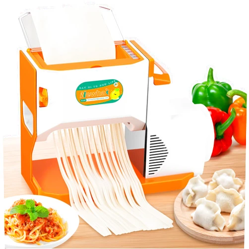 Newhai Electric Pasta Maker 4 Thickness Adjustable Multifunctional Pasta Machine Portable Dough Roller 2mm 4mm 9mm Noodle ABS Cutter Head for Home Use