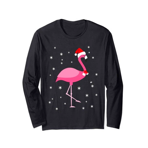 Do Not Give A Flock Christmas Flamingo Tees Christmas Santa Snow Pink Flamingo Bird of Paradise Shirt