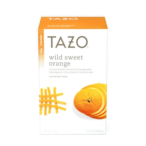 TAZO Wild Sweet Orange Tea Bags, Unsweetened Herbal Tea, Caffeine-Free, 120 Total Tea Bags (20ct - Pack of 6)