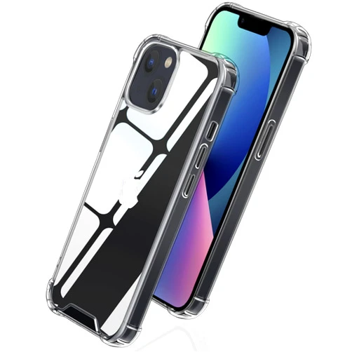Lugege Compatible with iPhone 13 Case with Drop Protection and Raised Bezel for Camera and Screen - Pack of 1, Clear