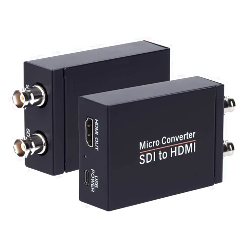 Anber-Tech SDI to HDMI Converter, SDI to HDMI Audio De-embedder Support 3G-SDI, HD-SDI, SD-SDI Auto Format Detection and Stereo Audio De-embedder, SDI Loopout (Black)