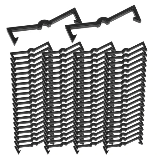 Mozeat Lens 100 Pcs Peg Locks Pegboard Hook Locks Peg Hook Locks Plastic Pegboard Hooks Black Plastic Peg Hook Fixer Pegboard Display Hook Organizer Peg Board Hook Accessories Peg Board Hook Clip Retainers Fit