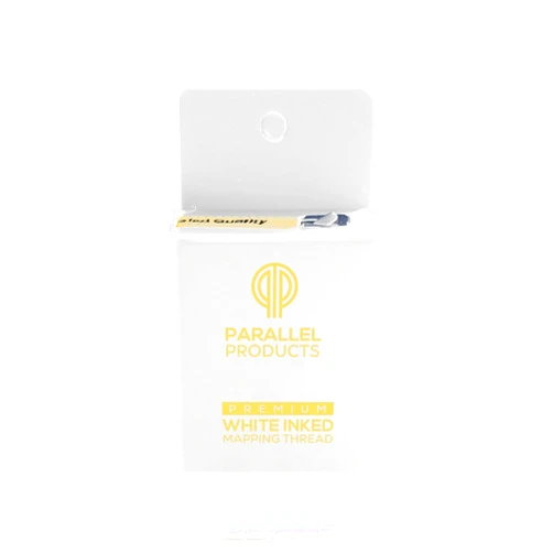 Parallel Products - Premium Eyebrow Mapping String for Microblading - Pre-Inked - 1 mm Charcoal Thread - Essential Brow Microblading Supplies - 15 Meters per Box (White Ink)