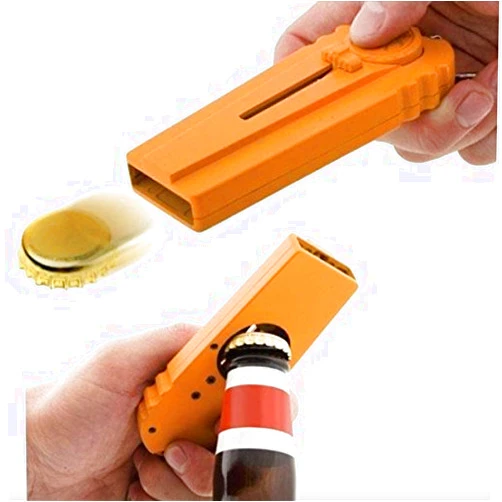 Shuiniba Zappa Beer Cap Launcher Shooter Bottle Opener for Bar, Barbecue, Family Party, Birthday Party, Wedding, Creative Game, Carnival, Halloween, Christmas - Color Random