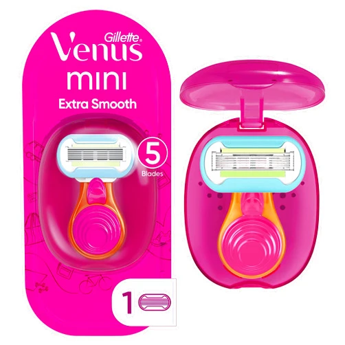 Gillette Venus Extra Smooth On The Go Razor For Women, Handle + 1 Blade Refill + 1 Travel Case, Great Addition To Your Travel Size Toiletries