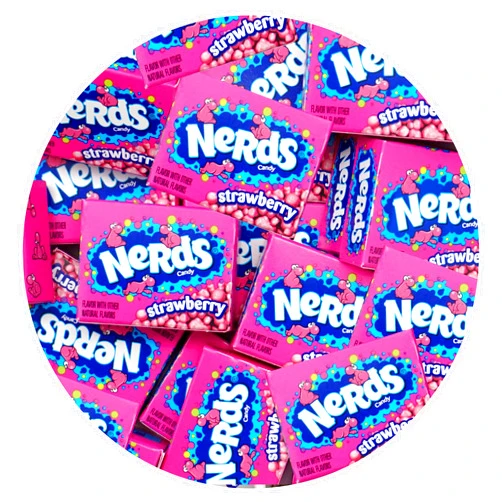 The Hampton Popcorn Company Nerds Strawberry Box Candy, 2lb Bulk Bag (Approx 65 Treat Size Boxes), Strawberry Flavor
