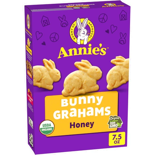 Annie's Homegrown Annie's Organic Baked Bunny Grahams Snacks, Honey, 7.5 oz