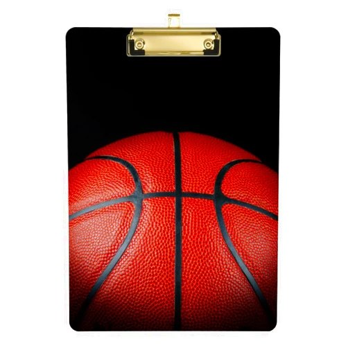 Glaphy Basketball Clipboards A4 Letter Size Acrylic Clipboard for Students, Officemate, Teachers, Low Profile Clip, Standard Size 12.5 x 9 inch
