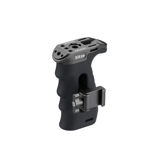 Nitze Ergonomic NATO Side Handle with NATO Calmp, Up/Down and Left/Right Adjustable, Rubberized Aluminum Camera Side Handle Camera/Monitor Cages - PA29C